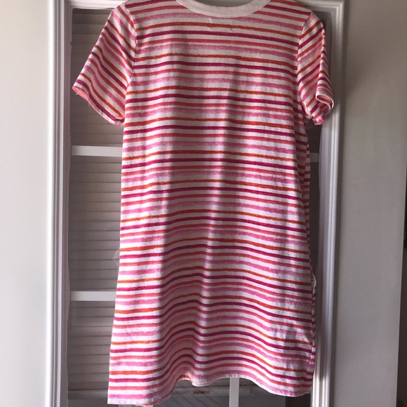 🔸Sale! 🔶 Pink and White Striped T-shirt Dress - Picture 4 of 7